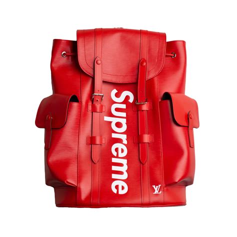 louis vuitton red supreme backpack|mascarilla supreme louis vuitton.